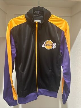 NBA Black & Gold Lakers Zip Track Jacket